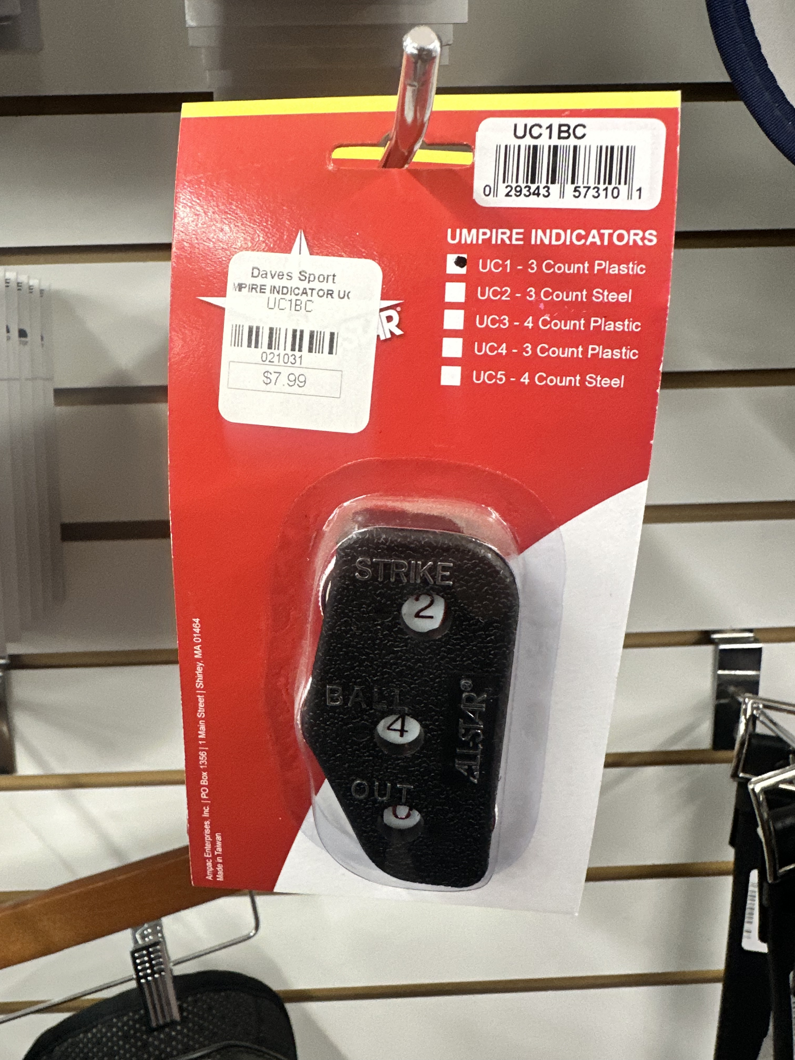 All-Star Plastic Umpire Indicator