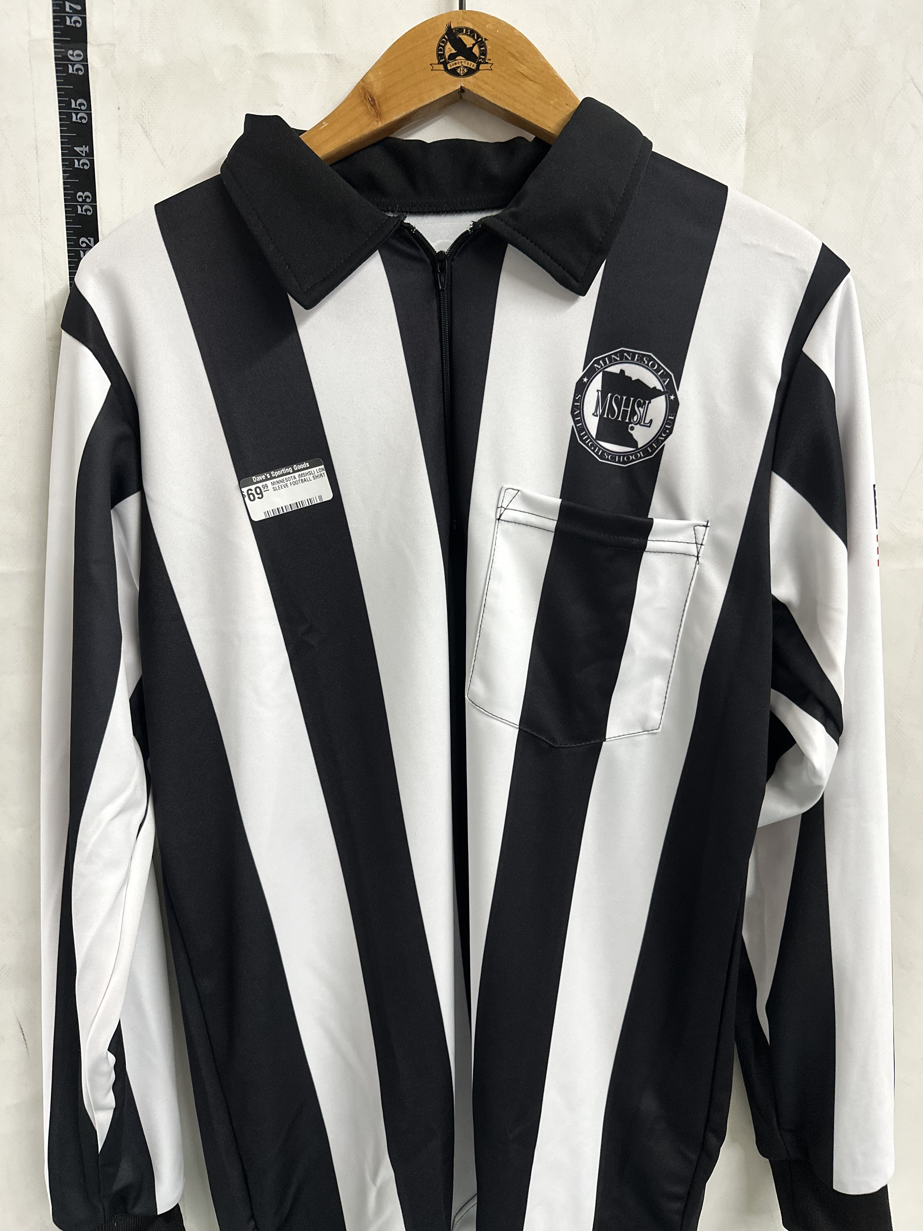 Smitty Minnesota MSHSL Dye-Sublimated Long Sleeve Football Referee Shirt | 2 1/4" Stripes