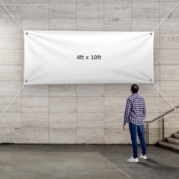 Custom Banners 4x10ft at Daves Sports Shop