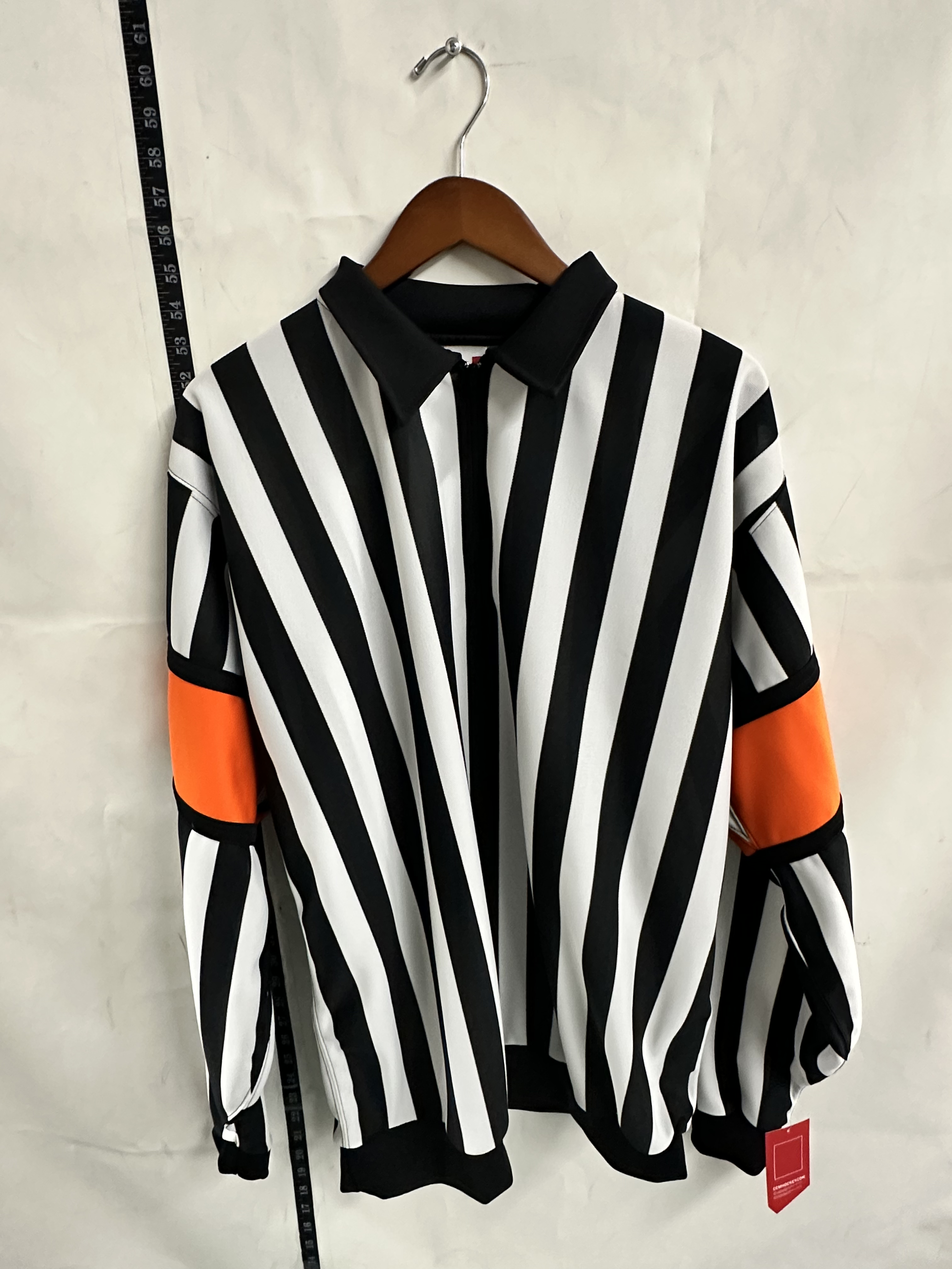Professional Long Sleeve Hockey Referee Jersey - Orange Armbands