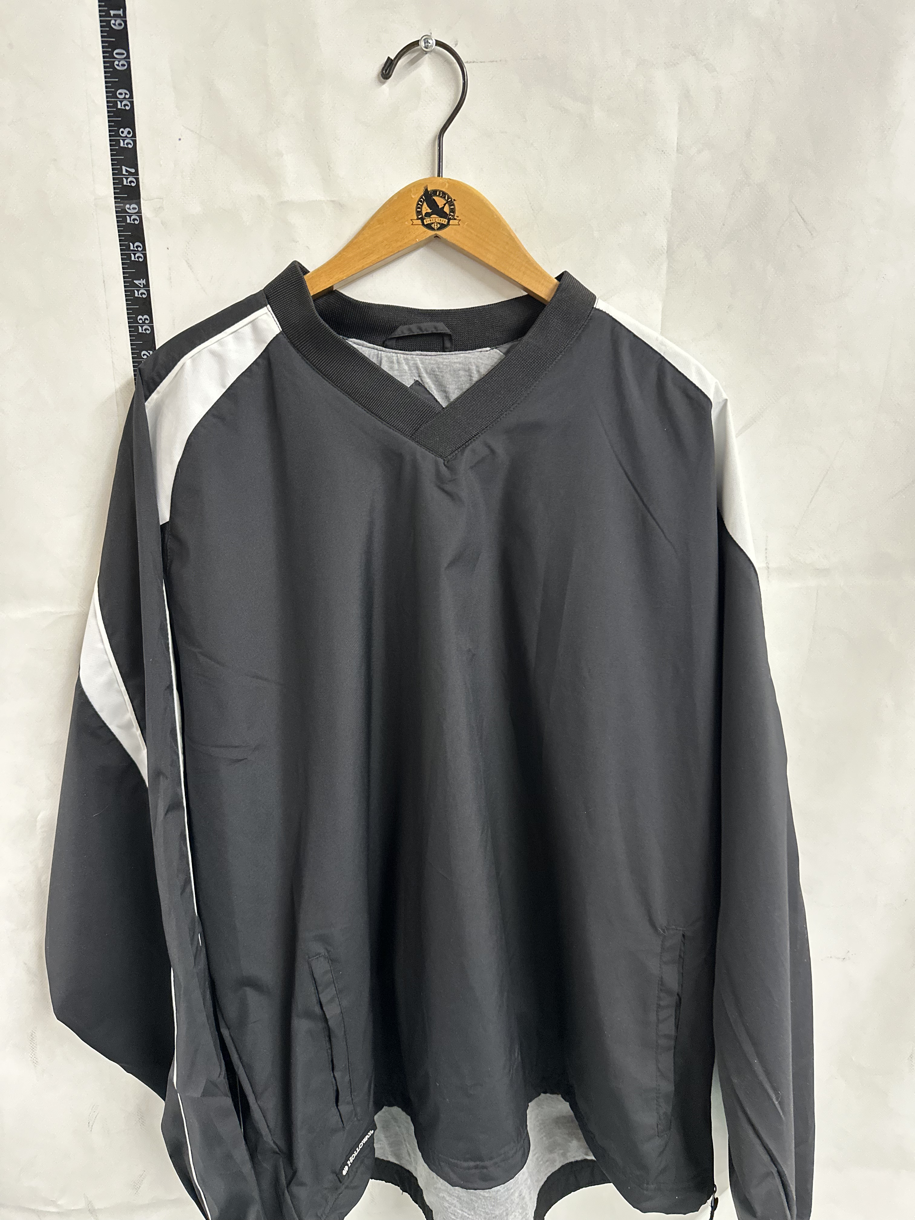Athletic Pullover Windbreaker – Black/White – Men’s Large