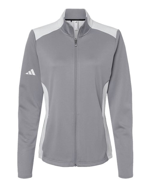 Women's Textured Mixed Media Full-Zip Jacket - A529