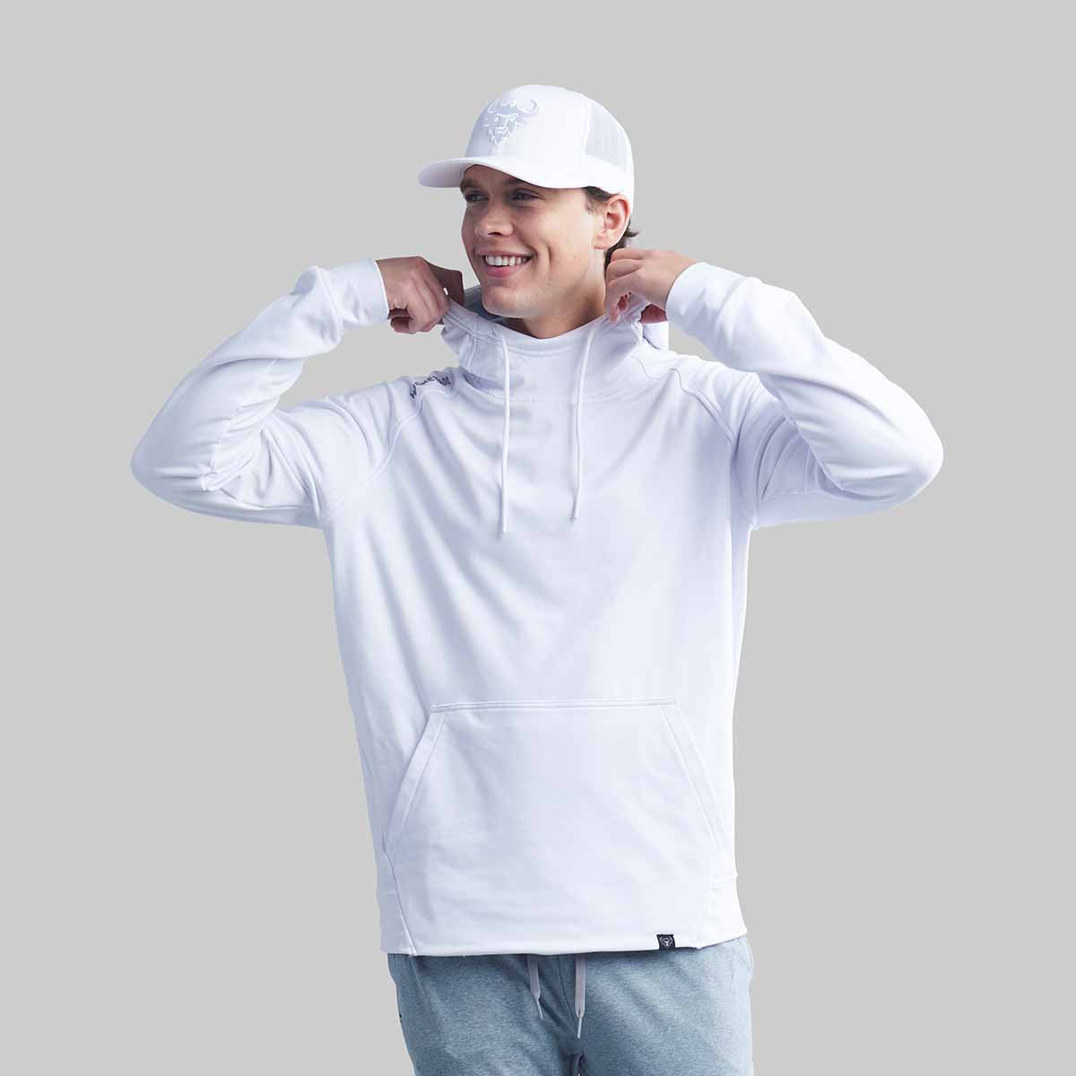 HockeyYak - PLAYMAKER HOODIE- WHITE