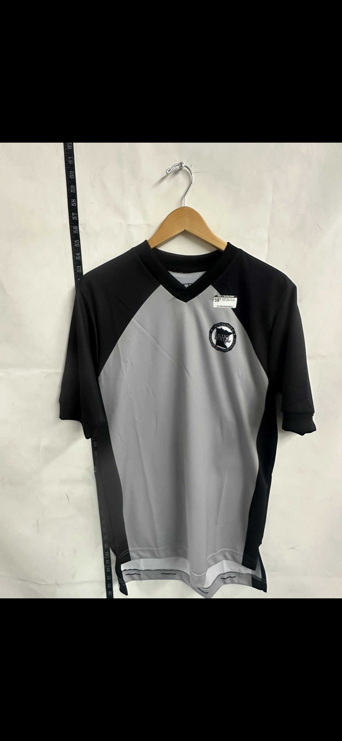 MSHSL Short Sleeve Basketball Referee Shirt – Black/Gray