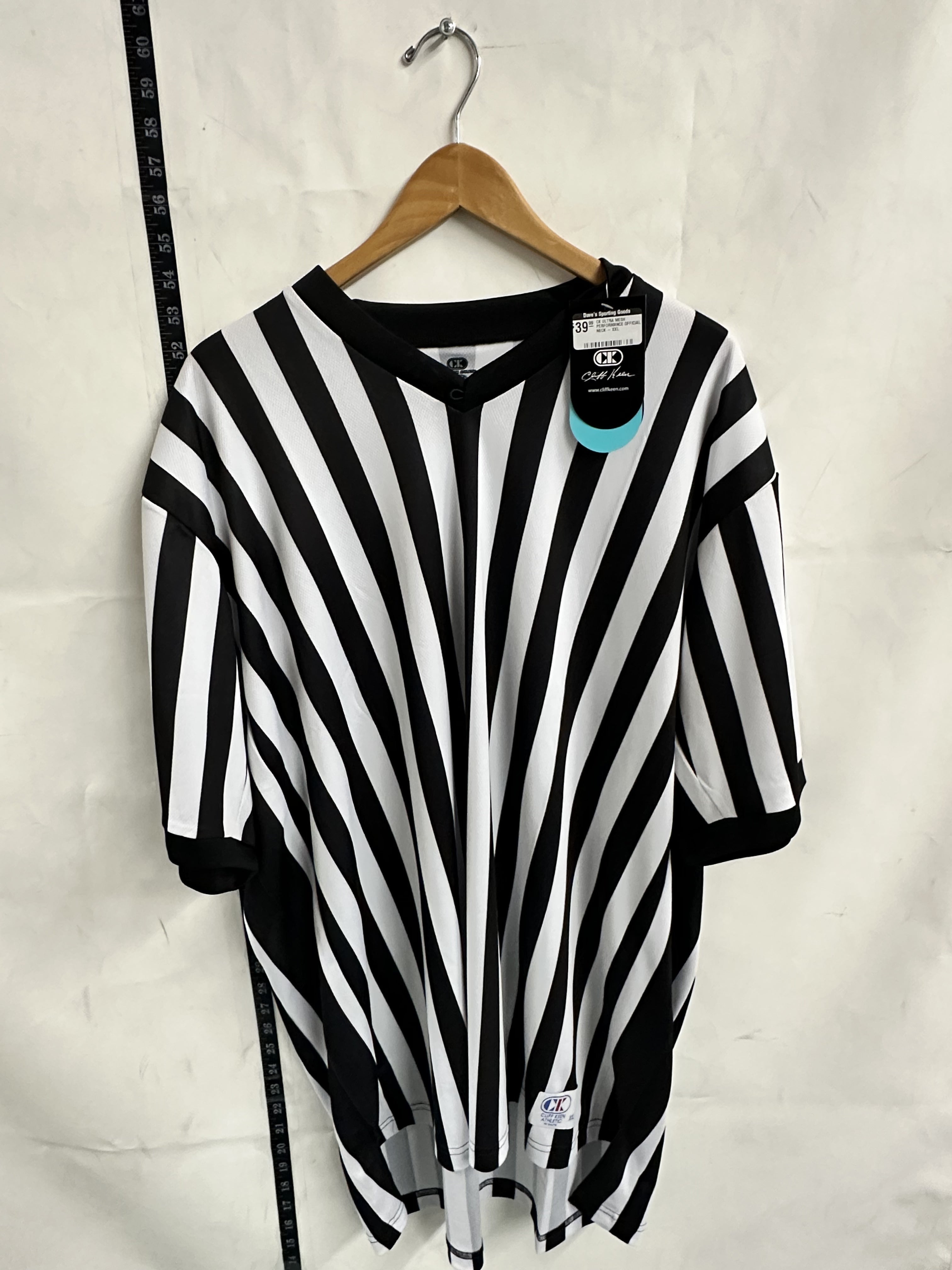 Cliff Keen Black & White Referee Shirt - XXL